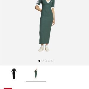 Adidas Green Raglan Sleeve Sheath Dress
